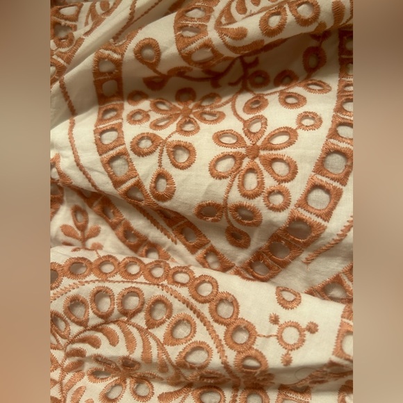 Bardot eyelet embroidered Eliza white contrast ruffles open back dress - Picture 3 of 6